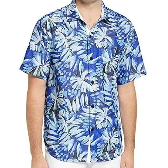 Tommy Bahama Island Zone Coconut Point Pond Impression Hawaiian Shirt Size 3XLB - Picture 1 of 10